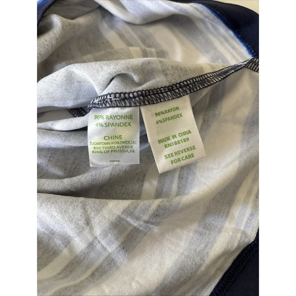Lilly Pulitzer Dress Women's XS Blue White Stripe Suzanna Body Con Stretch Beach - Picture 3 of 4